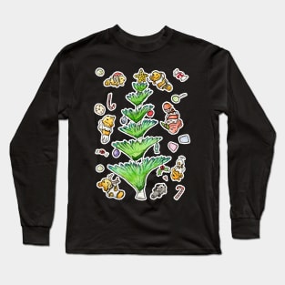 Festive Clownfish and a christmas tree (worm) Long Sleeve T-Shirt